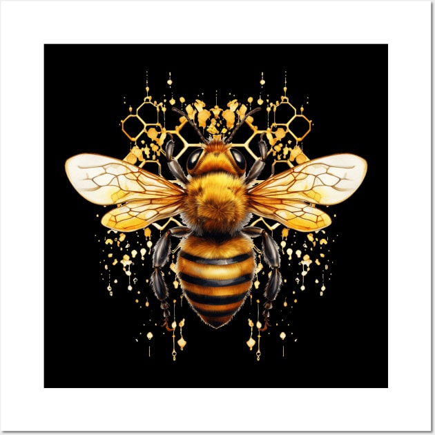 Bee Watercolor Wall Art by Nightarcade